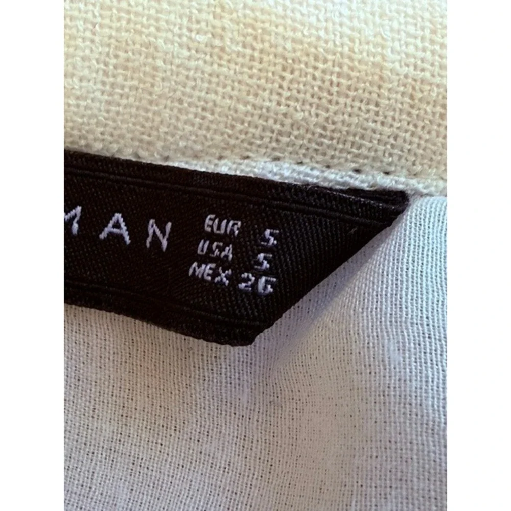 Zara Woman Embroidered Midi Dress Size S White Balloon Sleeve Tassel Boho India - Picture 7 of 8